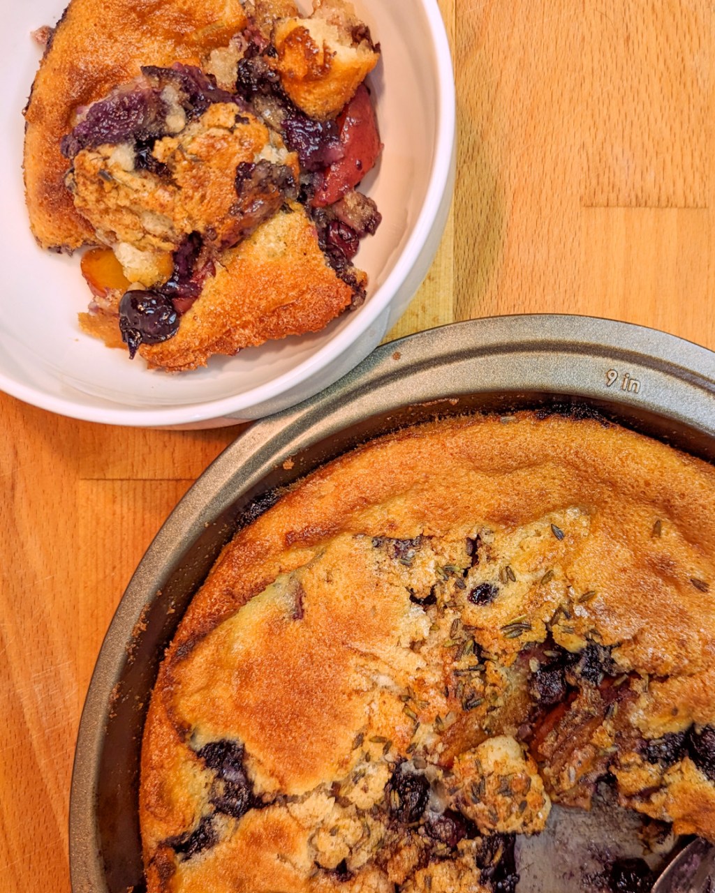 Peach Blueberry Cobbler