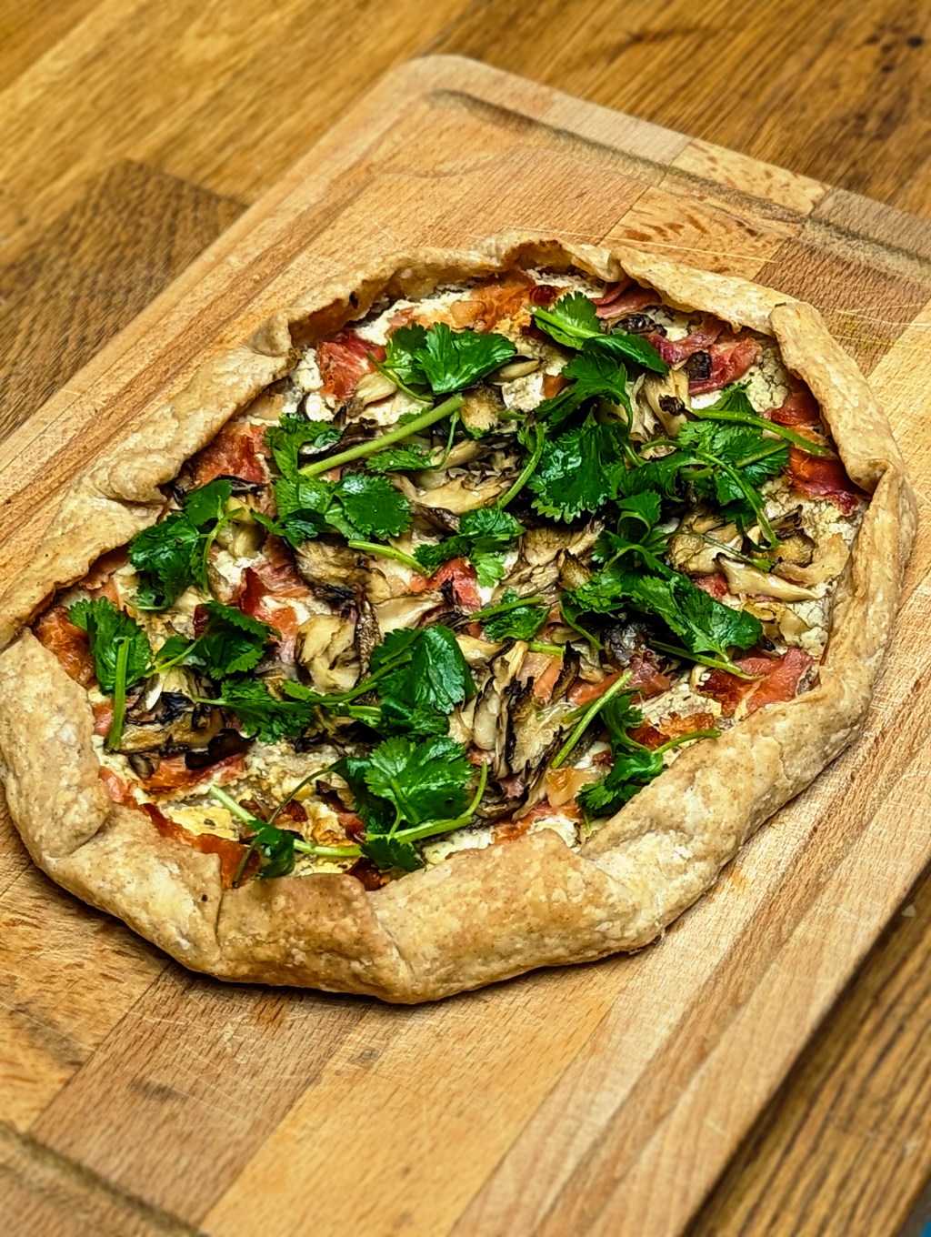Prosciutto and Maitake&nbsp;Galettes